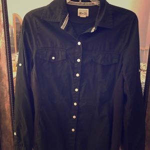 Converse green button up